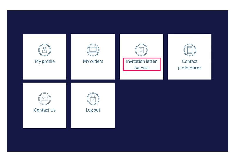 Download your VISA invitation letter